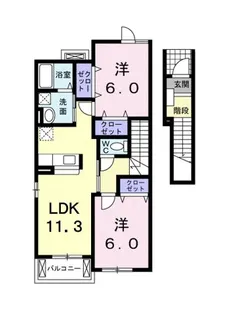 ピアチェーレⅢ【2階】の間取り