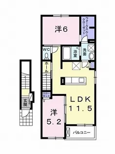 レジデンスT・IYO・Ⅱ【2階】の間取り