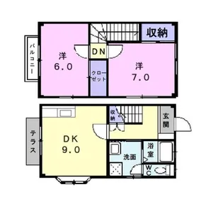 ドミールシャンテ【1階】の間取り