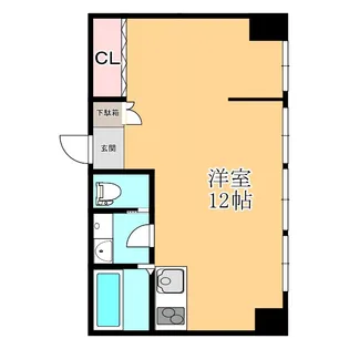 瓢六マンション【202号室】の間取り
