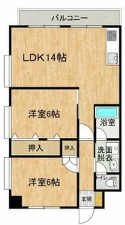 ソレイユ鷹ノ子駅前【2階】の間取り