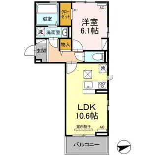 ルーチェ道後【1階】の間取り