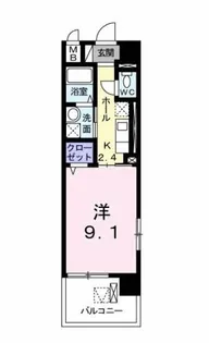ルミエール山越【3階】の間取り