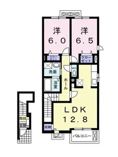 ゼファーT2【2階】の間取り