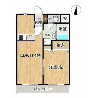 アメニティサイキ3【1階】の間取り