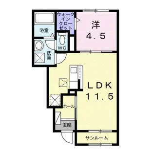 ア・ピアチェーレ F【1階】の間取り