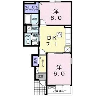 ミニヨンハウスSAYAⅡ A【1階】の間取り