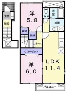 シルビアFj【2階】の間取り