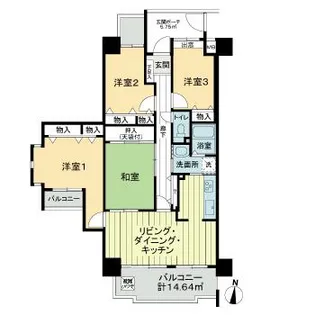 サーパス空港通【0902号室】の間取り