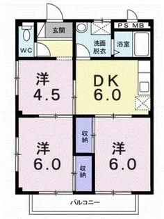 三神パルネット【2階】の間取り