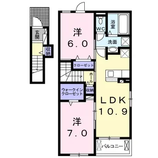 メリーハーバー【2階】の間取り