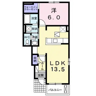 ミルト松前 Ⅰ【1階】の間取り