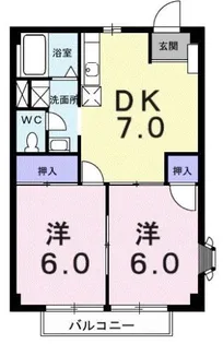 メゾンホワイト【2階】の間取り