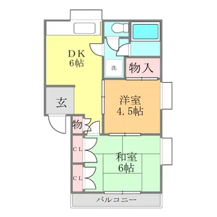 コーポ増原【202号室】の間取り