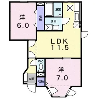 Wood Park N B【1階】の間取り