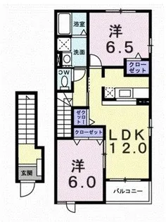 メリーブライトA【2階】の間取り