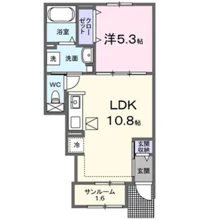 仮)西石井5丁目アパートⅠ−Ⅰ【1階】の間取り