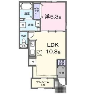 仮)西石井5丁目アパートⅠ−Ⅰ【1階】の間取り