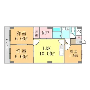 メゾンレスポワール【4階】の間取り