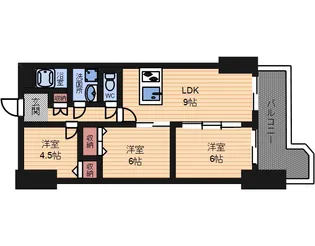 おおきに大阪天満サニーアパートメント【1階】の間取り