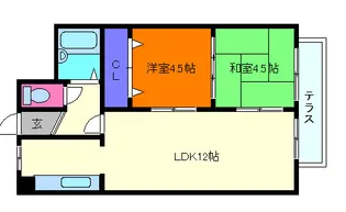 ヴィラ本山【1階】の間取り