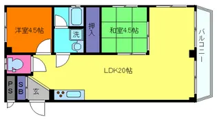 買出人センターマンション【4階】の間取り