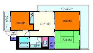 六甲北中ビル【3階】の間取り