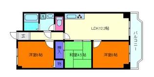 プラザ翠光【7階】の間取り