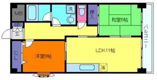 ルーエ芦屋【2階】の間取り