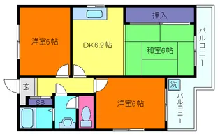 甲南メゾン本山【5階】の間取り