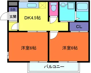 ジョイフル南町【1階】の間取り