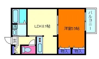 カリーノ・シャレ摩耶【2階】の間取り