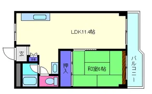 バッハレジデンス芦屋ウエスト【5階】の間取り