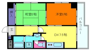 サンパレス六甲【2階】の間取り