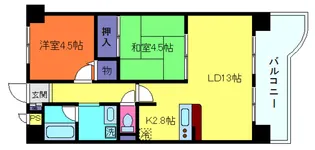 サンプラザ本山南【2階】の間取り