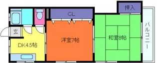 グランディア護国神社前【2階】の間取り