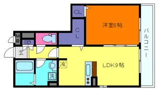 セジュール六甲道【3階】の間取り