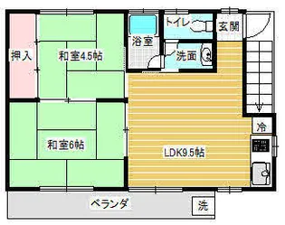 八雲ハイツ【2階】の間取り