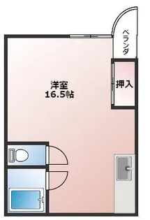 1Rの間取り画像