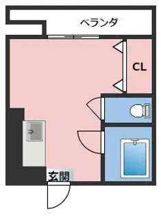 1Rの間取り画像