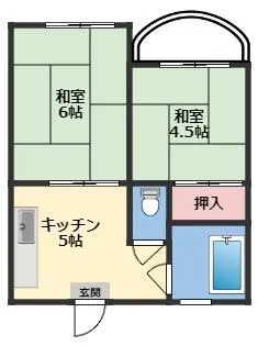 2DKの間取り画像