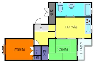 ローズハイツ【1階】の間取り