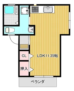 湊川第3マンション【2階C号室号室】の間取り