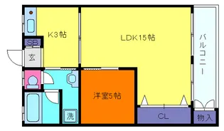 1Kの間取り画像