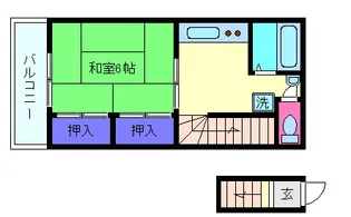 兵庫県神戸市灘区灘北通4丁目【テラスハウス】の間取り