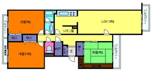 シュネルパーク・レジデンス【2階】の間取り