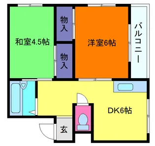 川崎マンション【4階】の間取り