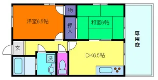ハイツ赤坂 B【2階】の間取り