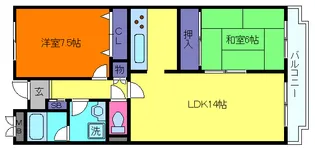 パーク・レジデンス芦屋川【3階】の間取り