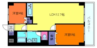 六甲北中ビル【3階】の間取り